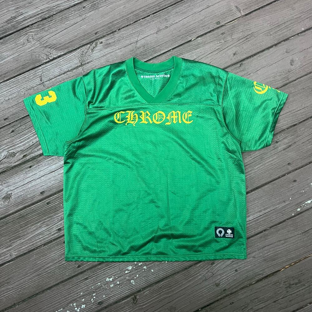 Chrome Hearts style jersey black gothic streetwear size medium green L oversized